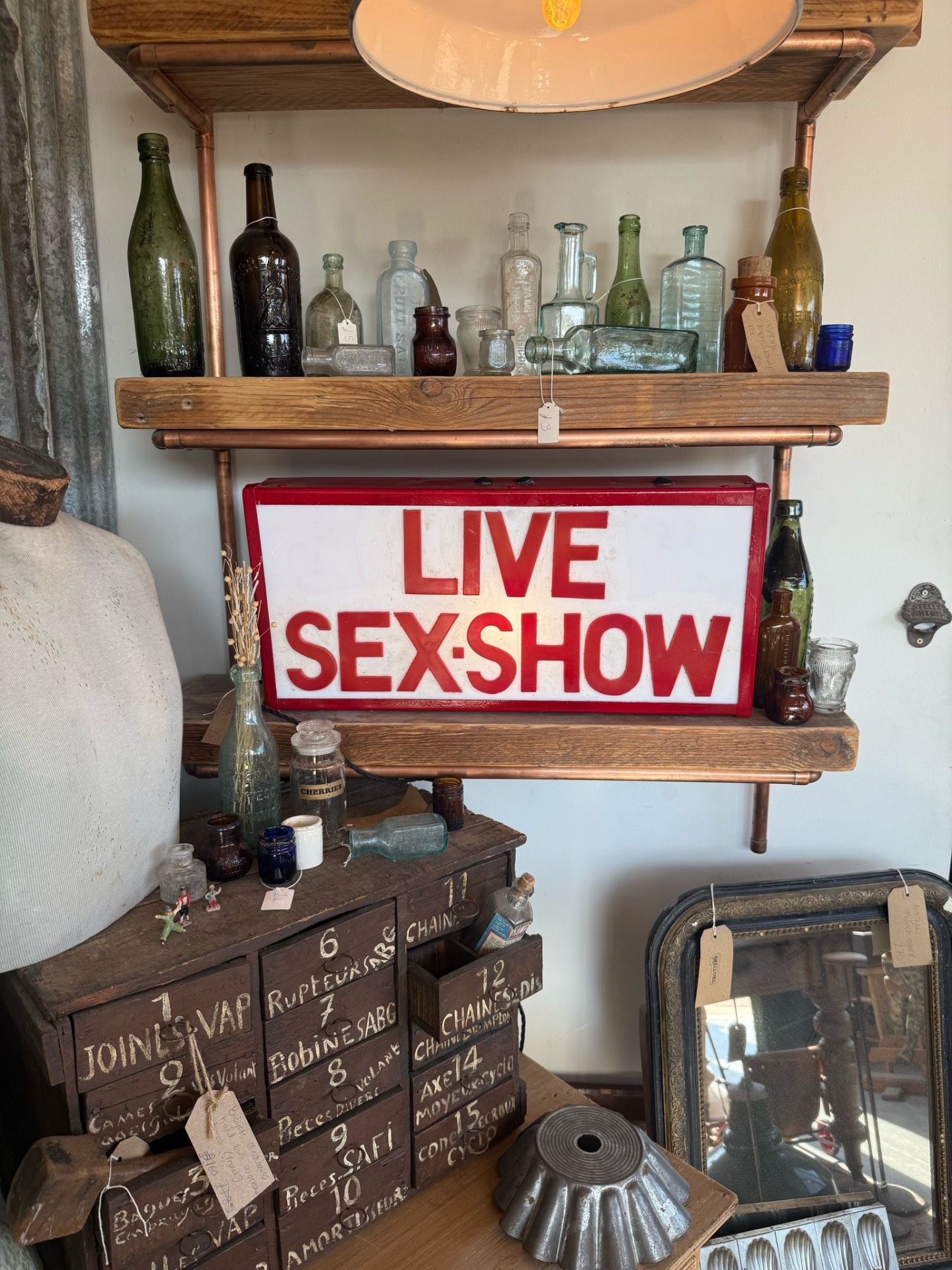 Inside the shop